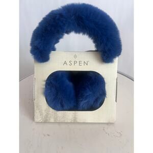 ASPEN FAUX FUR WINTER EAR MUFFS ROYAL BLUE NEW WITH TAGS
